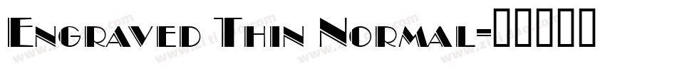 Engraved Thin Normal字体转换